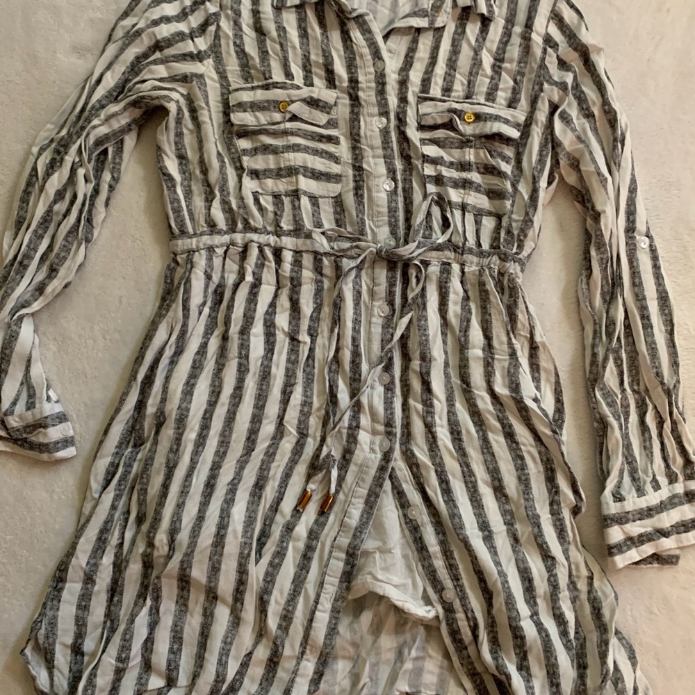 Passport Striped Shirt Dress